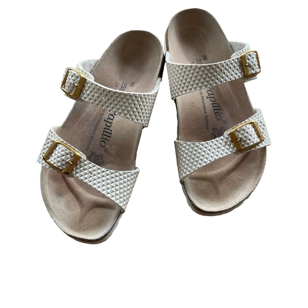 Birkenstock Papillio Women Sz 36 Narrow (3.5 230 L5) Brass Tone Buckle Arizona